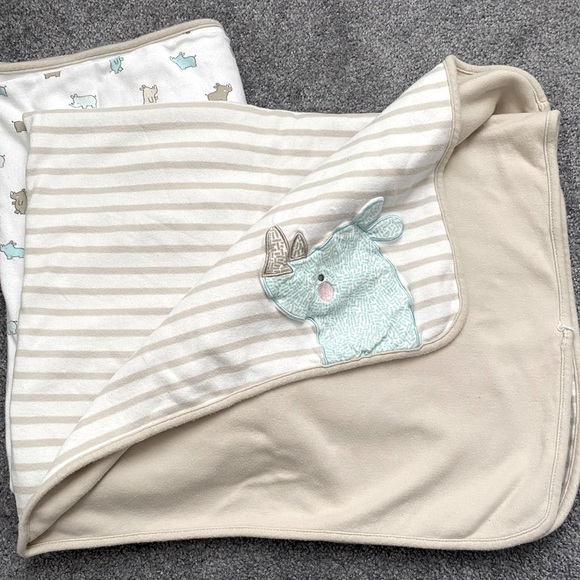 Baby Rhino blankets set of 2 - Picture 4 of 5